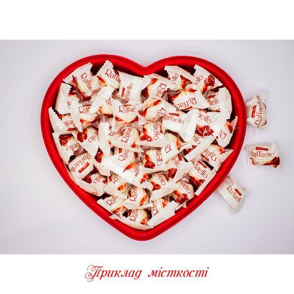 Коробка з кришкою серце "Донечці" червона 29х26 см Пінобокс 2036 фото