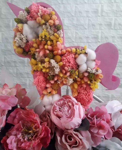 Відкрита коробка "Єдиноріжка" рожева 31х28 см Пінобокс 037 фото