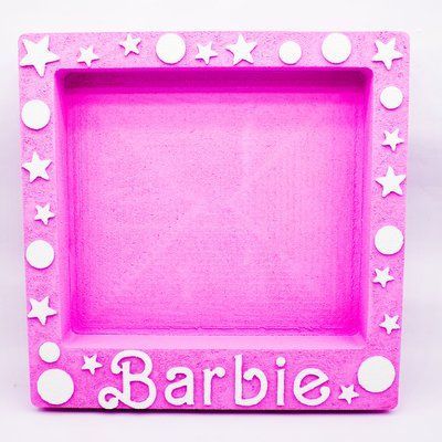 Відкрита коробка квадратна "Barbie" рожева 26х26 см Пінобокс 146 фото