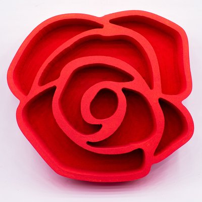Відкрита коробка "Троянда" червона 27х28 см Пінобокс 001 фото