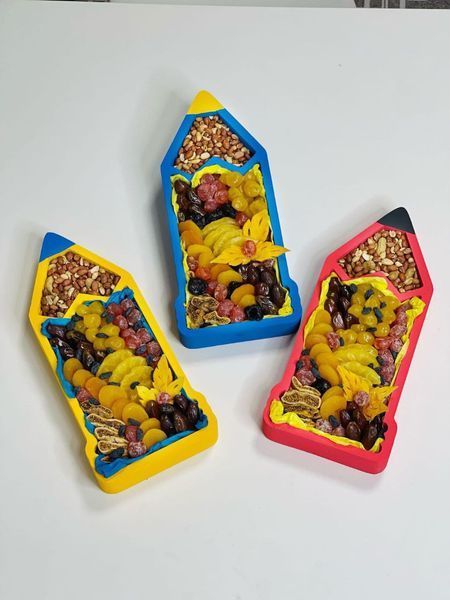 Відкрита коробка "Олівець" синя 37х17 см Пінобокс 125 фото