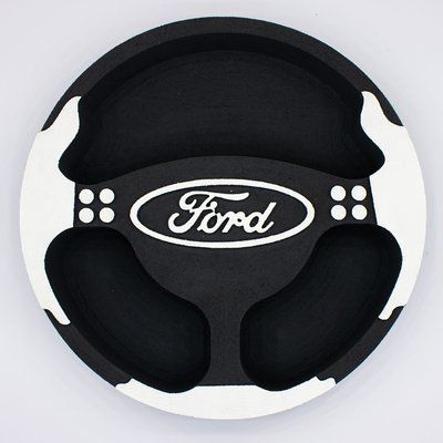 Відкрита коробка "Кермо Ford" чорно-біла 26х26 см Пінобокс 224_8 фото