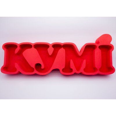 Відкрита коробка-слово "Кумі" червона 20х55 см Пінобокс 033 фото
