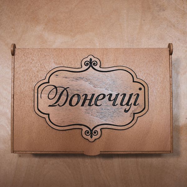 ​Світла шкатулка з фанери &laquo;Донечці&raquo; &mdash; колір Дуб (22х14х8 см) 45006 фото