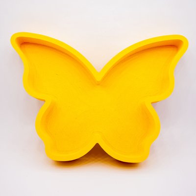 Відкрита коробка "Метелик" жовта 35х25 см Пінобокс 041 фото