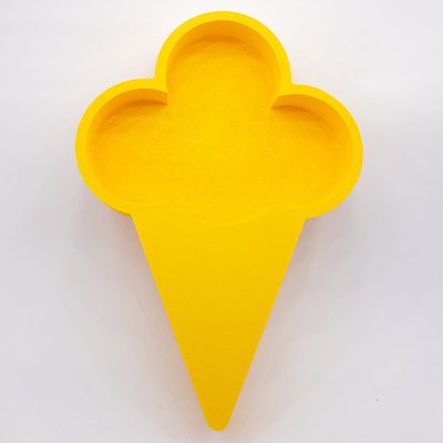 Відкрита коробка "Морозиво" жовта 33х23 см Пінобокс 127 фото
