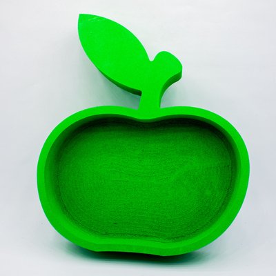 Відкрита коробка "Яблуко" зелена 30х26 см Пінобокс 004 фото