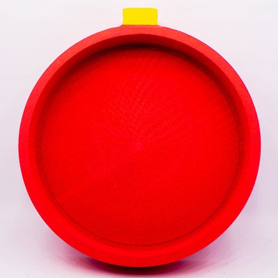 Відкрита коробка "Кругла новорічна кулька" червона 29х27 см Пінобокс 156 фото