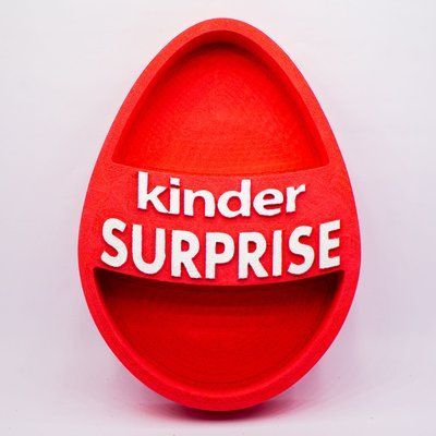 Відкрита коробка "Kinder surprise" червона 33х23 см Пінобокс 132 фото