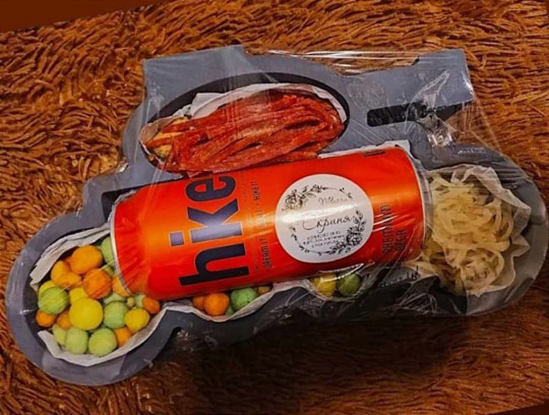 Відкрита коробка "Танк" чорна 31х18 см Пінобокс 049 фото