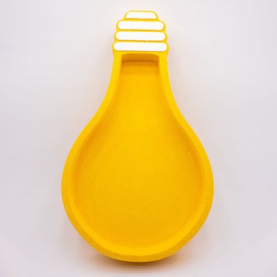 Відкрита коробка "Лампочка" жовта 35х22 см Пінобокс 103 фото