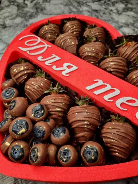 Відкрита коробка серце "Для тебе" червона 29х26 см Пінобокс 200 фото