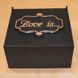 ​Подарункова шкатулка &laquo;Love is...&raquo; &mdash; чорна дерев'яна коробка для закоханих 40003 фото 1