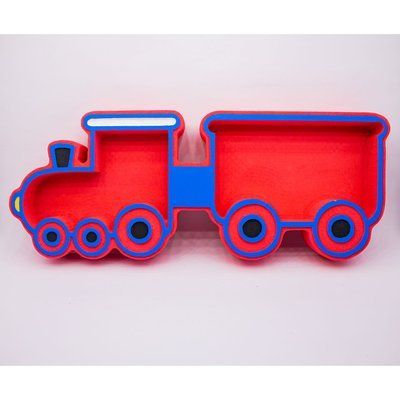 Відкрита коробка "Потяг" червона 50х19 см Пінобокс 227 фото