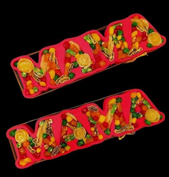 Відкрита коробка-слово "Мама" червона 55х15 см Пінобокс 057 фото
