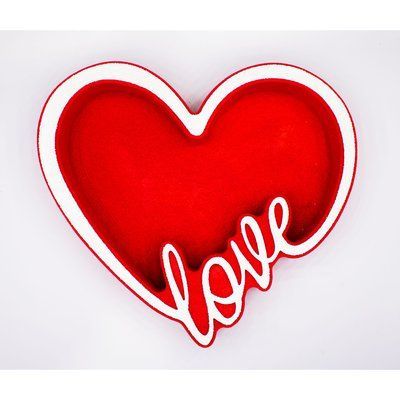 Відкрита коробка "Серце Love" червона 29х26 см Пінобокс 255 фото