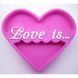 Відкрита коробка "Серце Love is..." рожева 32х28 см Пінобокс 017_1 фото